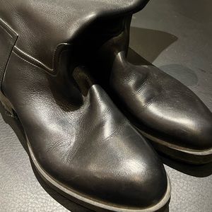 Hermès Black Calfskin Leather Jeep Boots